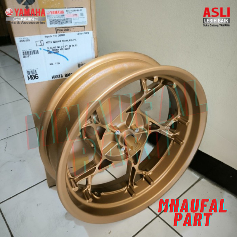 Pelek Velg Vleg Racing Belakang Xmax 250 Xmax250 Gold B74-F5338-00-P1 Original 2021-2024