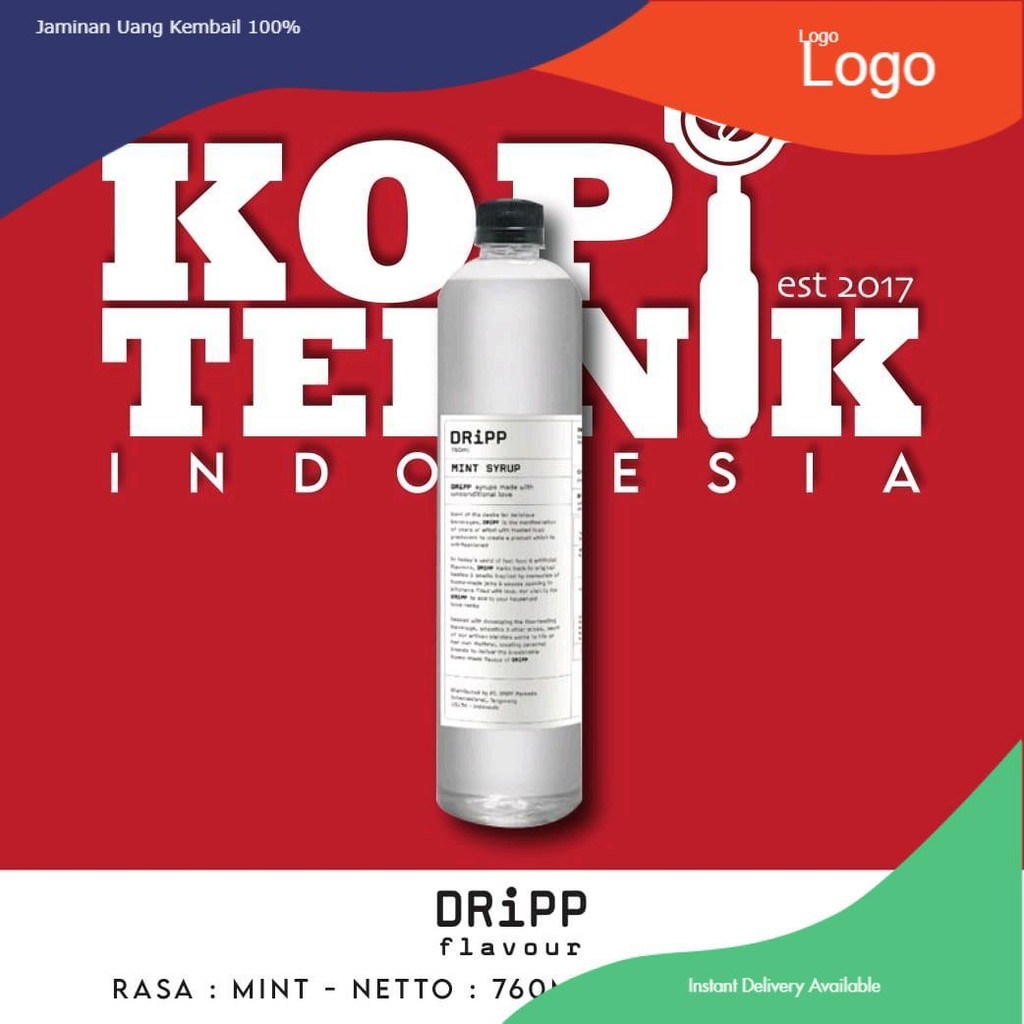 

Sirup Dripp Mint 760ml Botol plastik