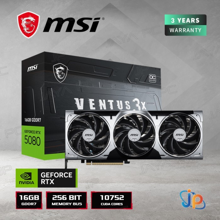 VGA MSI GeForce RTX 5080 Ventus 3X Plus OC 16GB - 16 GB GDDR7