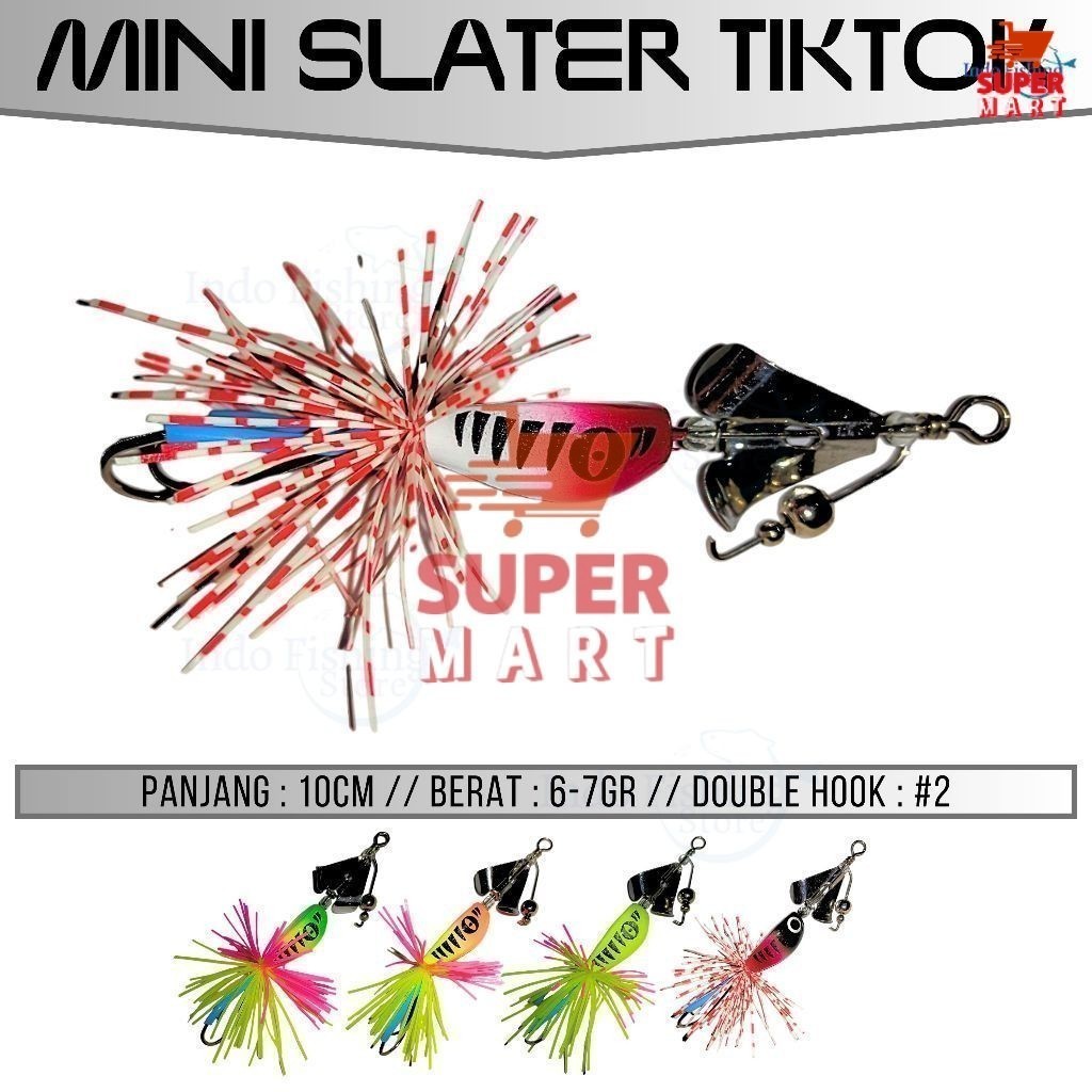 Supermart Surabaya Lure Casting Moncrot Mini Slater Tiktok Propeler Umpan Mancing Gabus Super Berisi