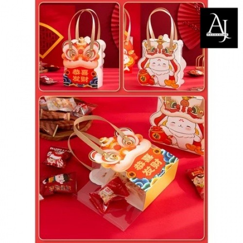 

Satuan- Box mika premium 3D Imlek - Box gift packaging cookies snack kue Imlek Tahun Baru- Gift box mika