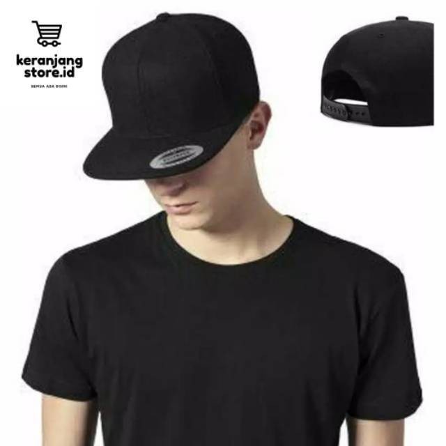 Topi Snapback polos premium