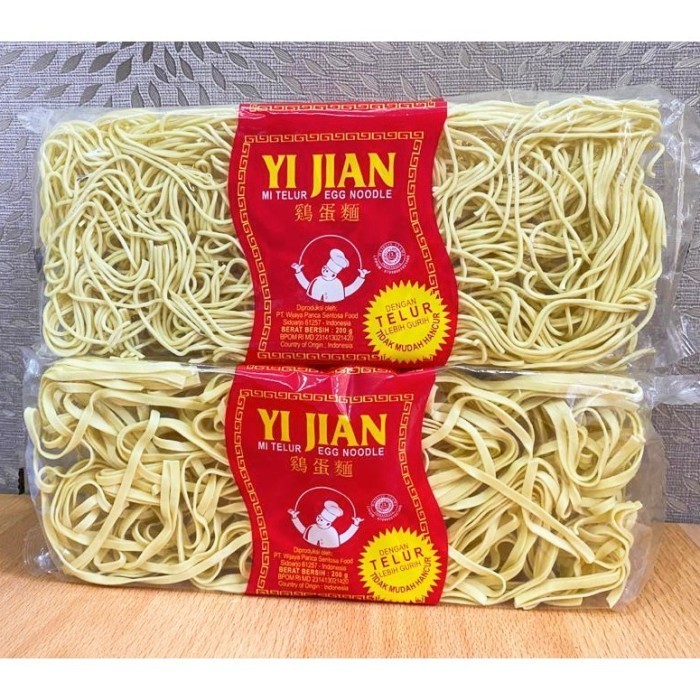 

Mie Telur Egg Noodle Yi Jian 200gr / Mie Instant Kecil Lebar