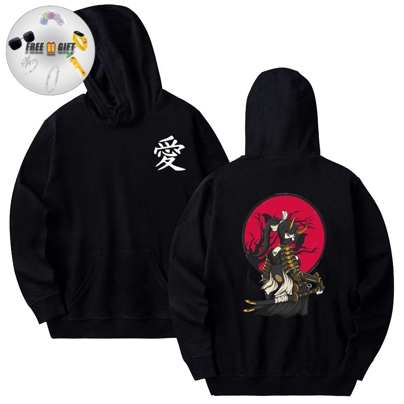 [FREE GIFT] Hoodie Japan Samurai Jepang Hitam / Jaket Sweater Distro Casual / Sweater Pria Samurai /