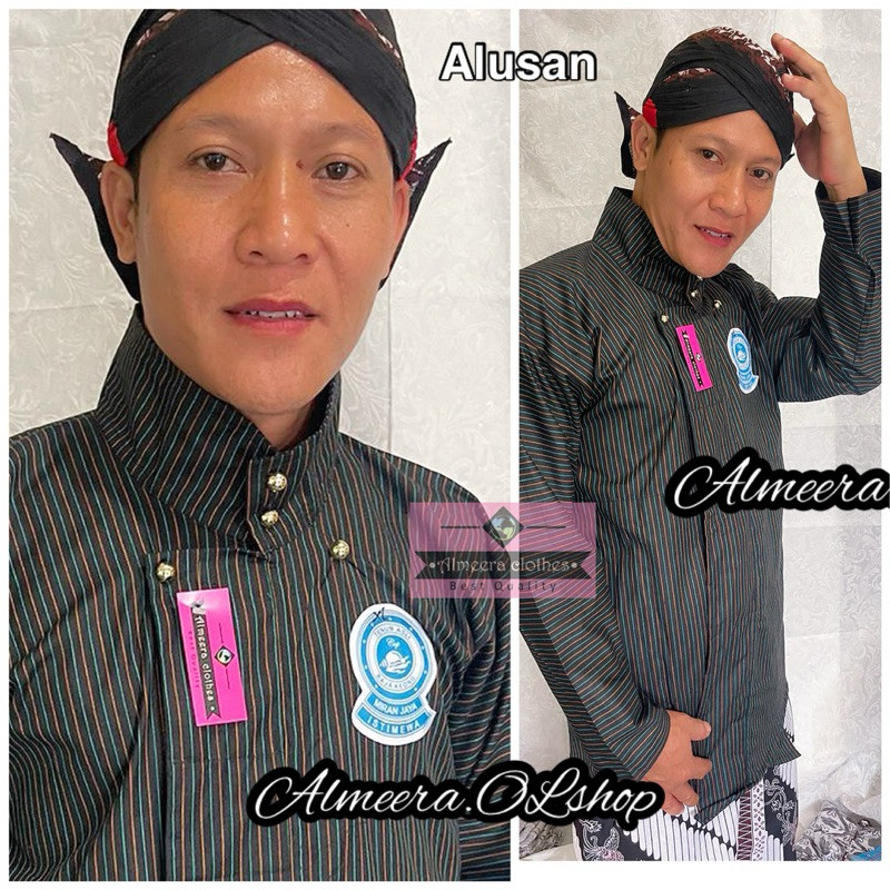 LURIK surjan lurik alusan warna hitam hijau raja keong istimewa