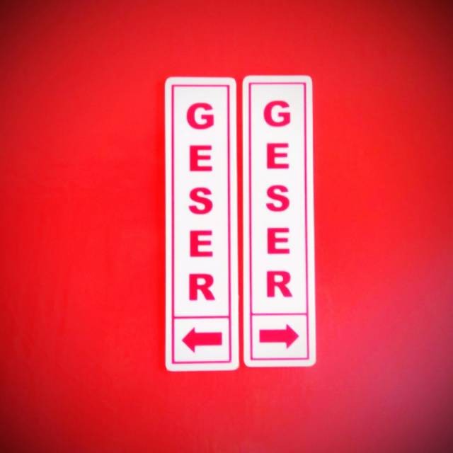 

Akrilik Sign plat GESER ( 4,5 x 19,5 cm)