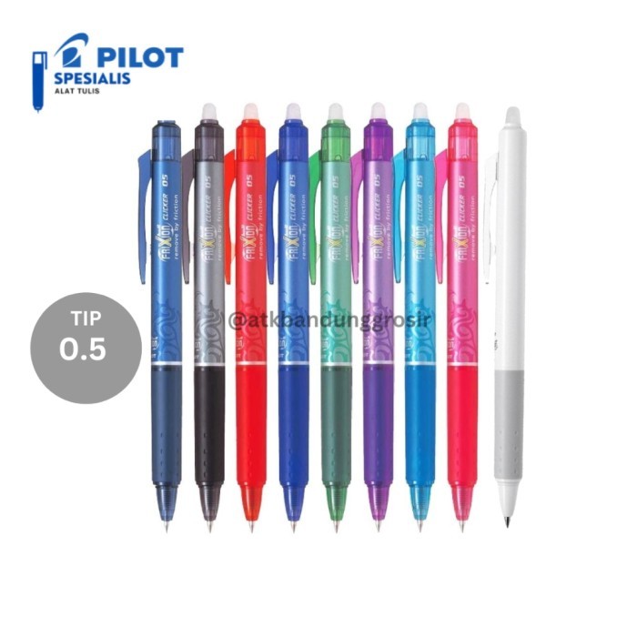 

Pilot Frixion Pulpen Erasable Clicker Pulpen Bisa Dihapus Tip 0.5 mm All Colors - Satuan - 0.5 MM, VIOLET