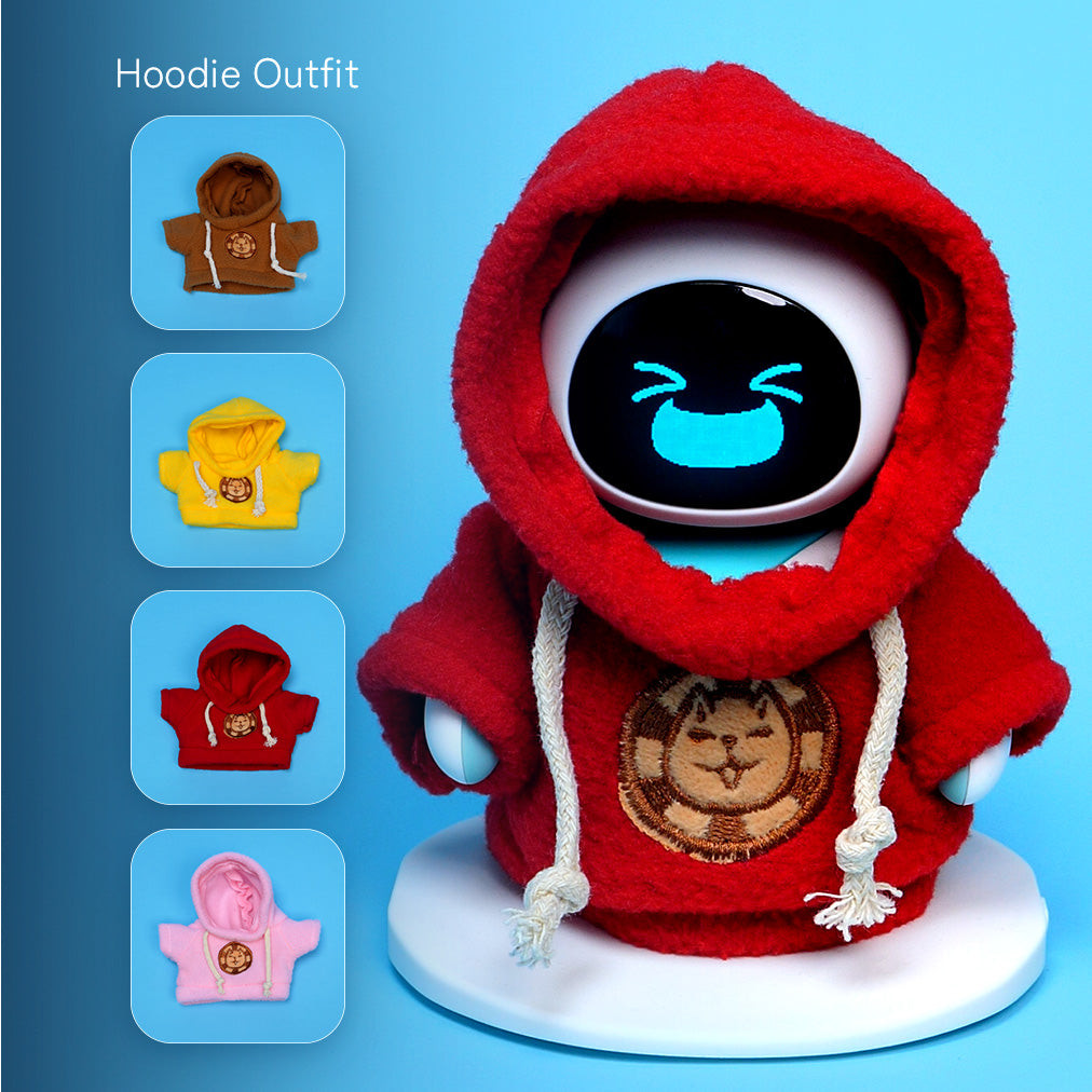 8Pcs/Set Eilik Clothes Toy Robot Hoodie Emo Cute Intelligent Companion of Pet Robot AI Intractive Sm