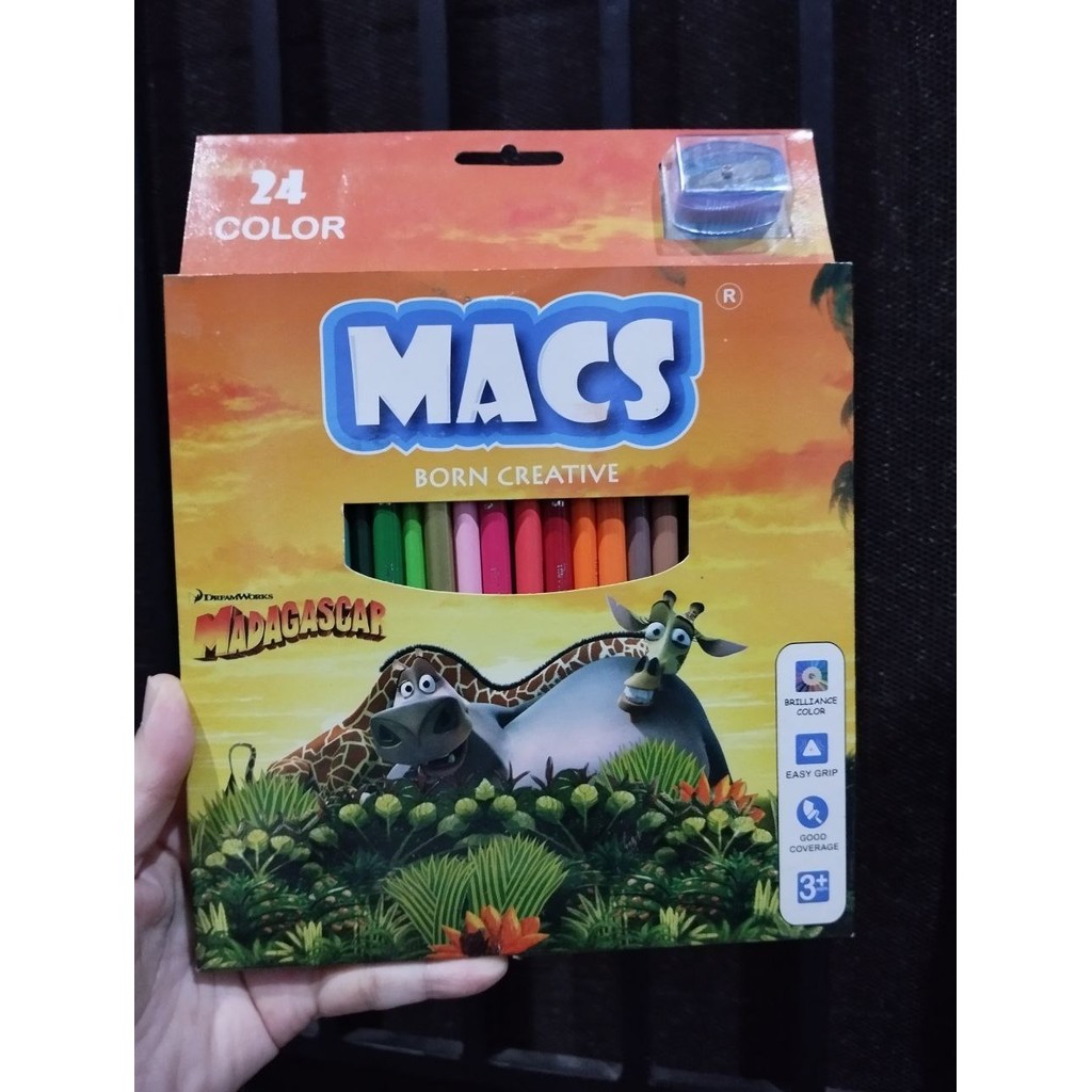 

Macs Pensil Warna 24 pcs Color Pencil Non Toxic