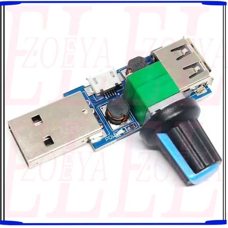 Diskon Modul regulator DC tegangan usb step up/down speed fan Variable