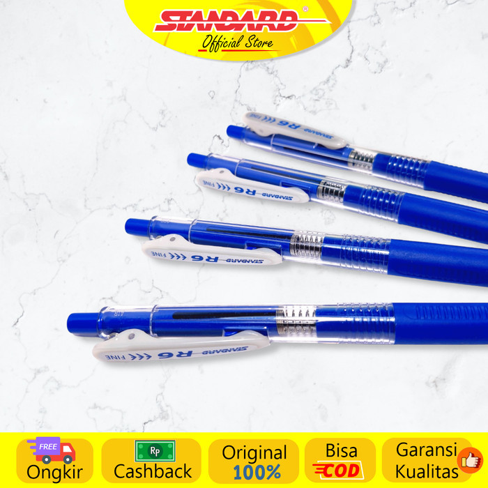 

STANDARD PEN R6 BLACK / 12 PCS - 0.7 Hitam, Isi 12 Pcs
