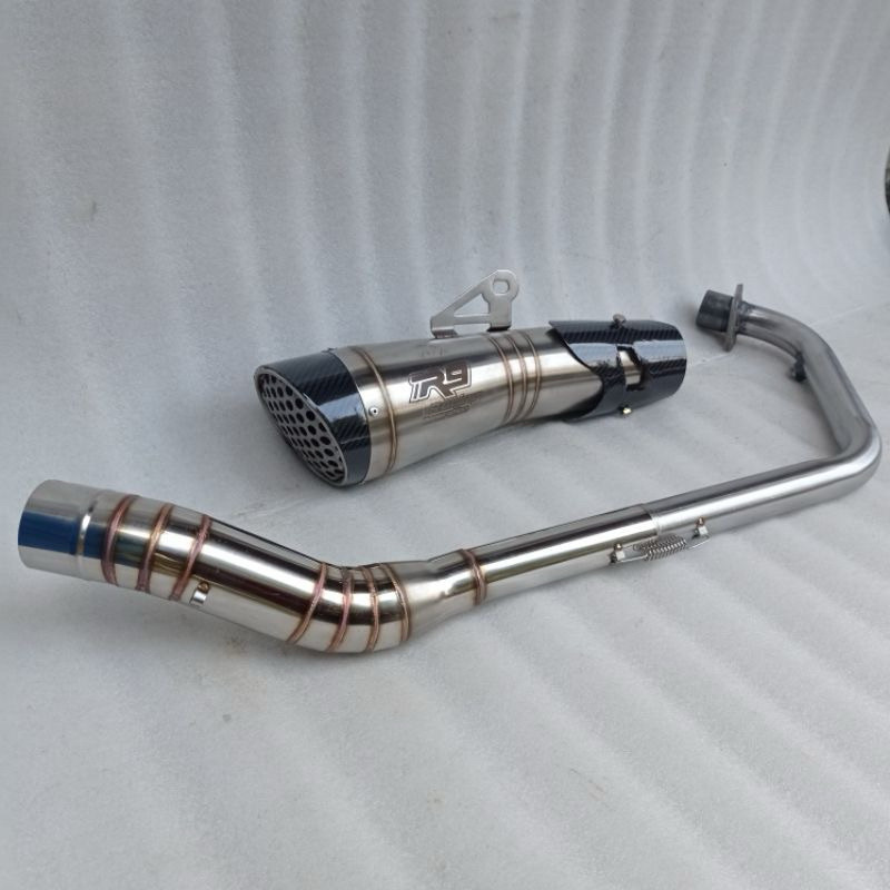 KNALPOT R9 H2 SS CARBON FOR CBR VIXION R15 GSX SONIC SATRIA FU MX DLL