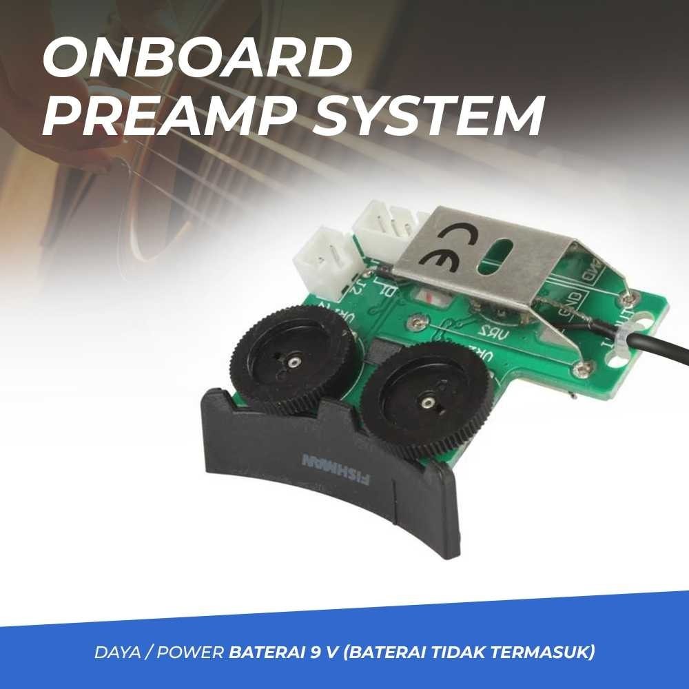 FISHMAN Gitar Pickup System dengan Onboard Preamp System - VT1  ( ORI )