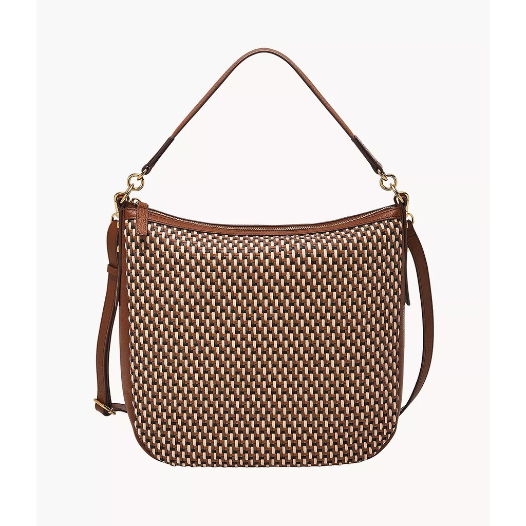Fossil Jolie Leather Hobo Bag Multi Brown Tas Wanita - ZB11114-249