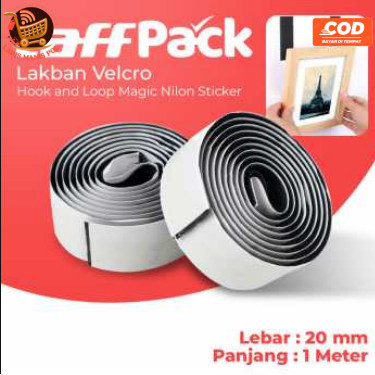 LMP TaffPACK Velcro Tape 2cm/2,5cm/3cm/5cmx1m Hook and Loop Magic Nylon Sticker, Lakban Velcro