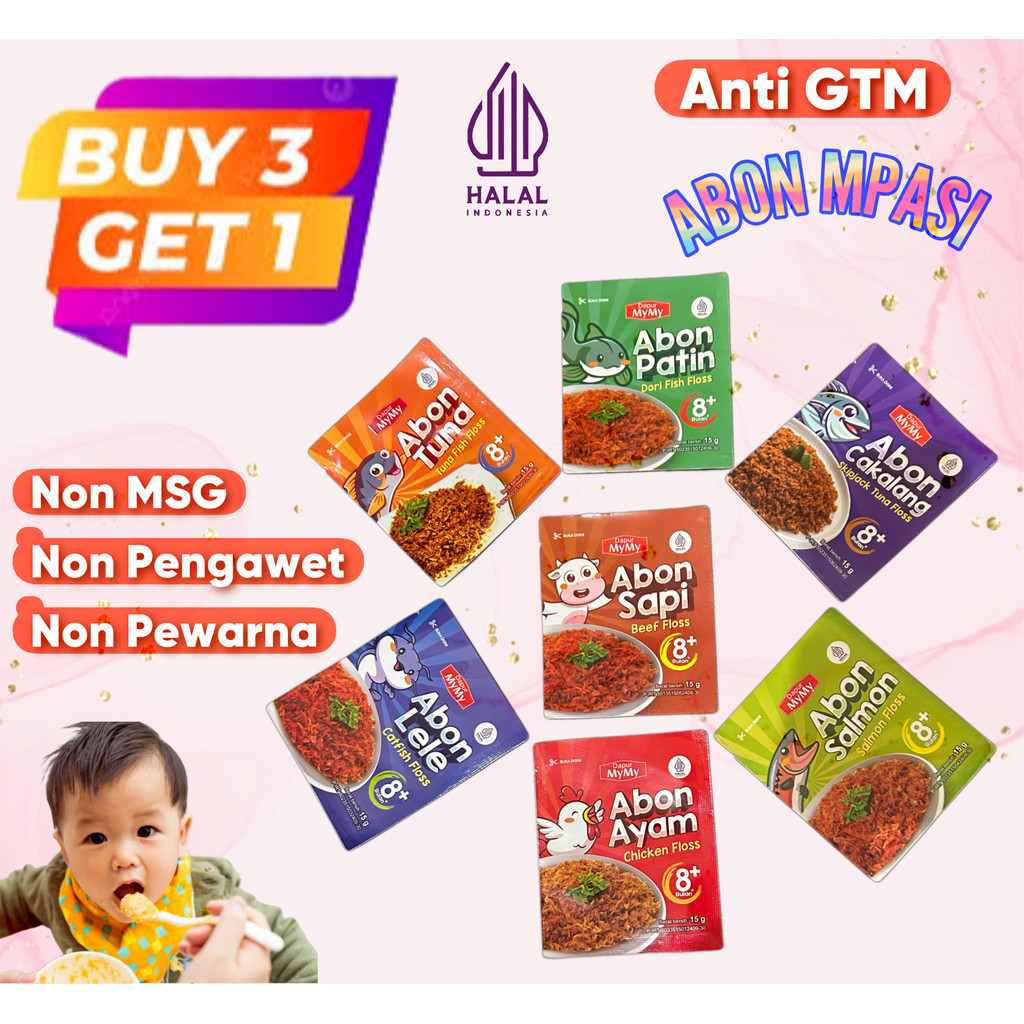 

mymy- PROMO Beli 3 GRATIS 1 Abon MPASI Abon Bayi 8 bulan Non MSG