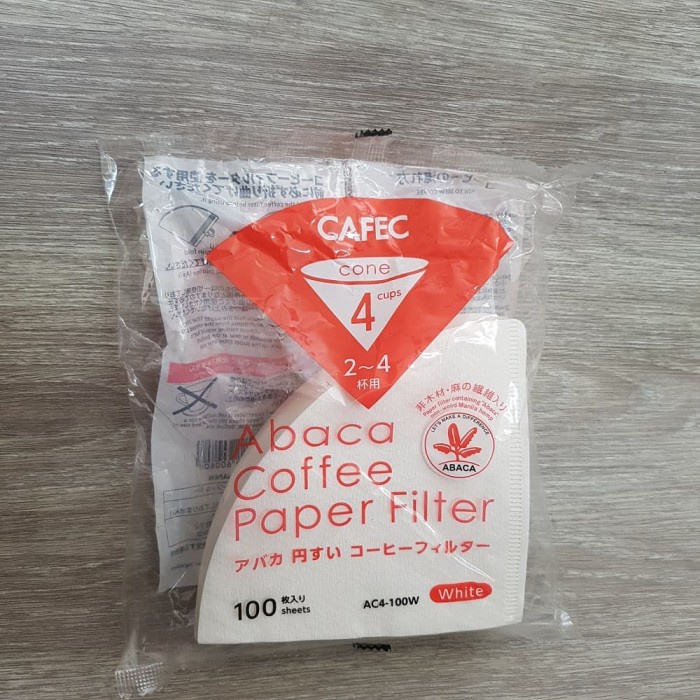 

Cafec Abaca AC4-100W Filter Paper V60 02 White Isi 100pcs - 100 pcs