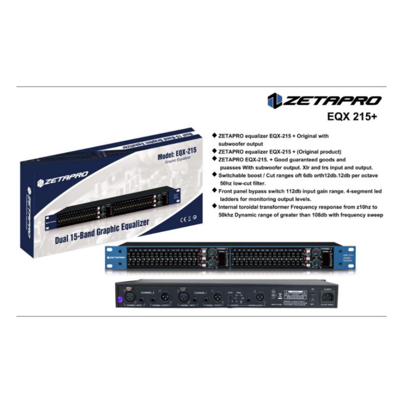 equaliser ZETAPRO eqx 215+ Subwoofer equaliser ZETAPRO eqx 215 plus Subwoofer original