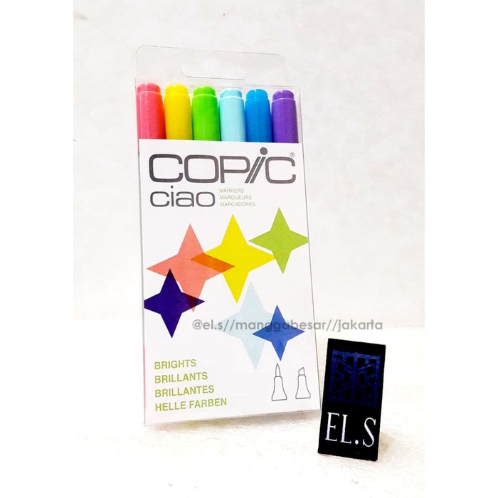 

Copic Ciao Set 6 warna Bright