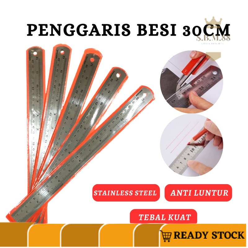 

SM88 -F303 - Penggaris Besi 30cm - Penggaris Stainless - Penggaris 30cm