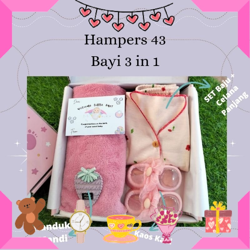 

KADO HAMPERS BAYI ANAK MUDA REMAJA PACAR KEKASIH BIKIN ROMANTIS ANNIVERSERY/ Hampers kado hadiah bayi kelahiran perempuan wanita cewek 3 in 1 / ULTAH LAHIRAN WISUDA JADIAN