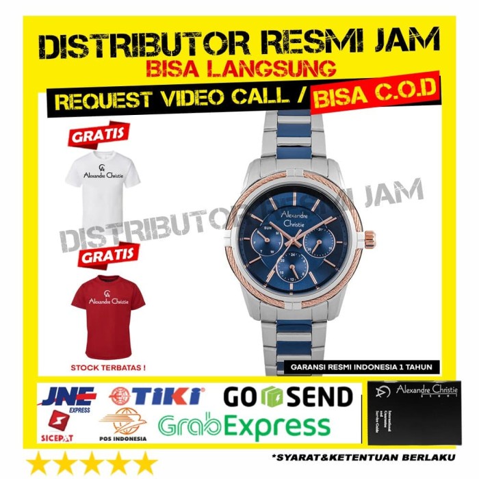 ALEXANDRE CHRISTIE AC 2843 AC2843 AC2843BF GARANSI RESMI 12 BULAN