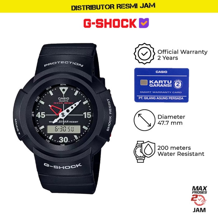 GShock AW-500E-1EDR AW-500 AW500E AW500 Garansi Resmi 2 Tahun