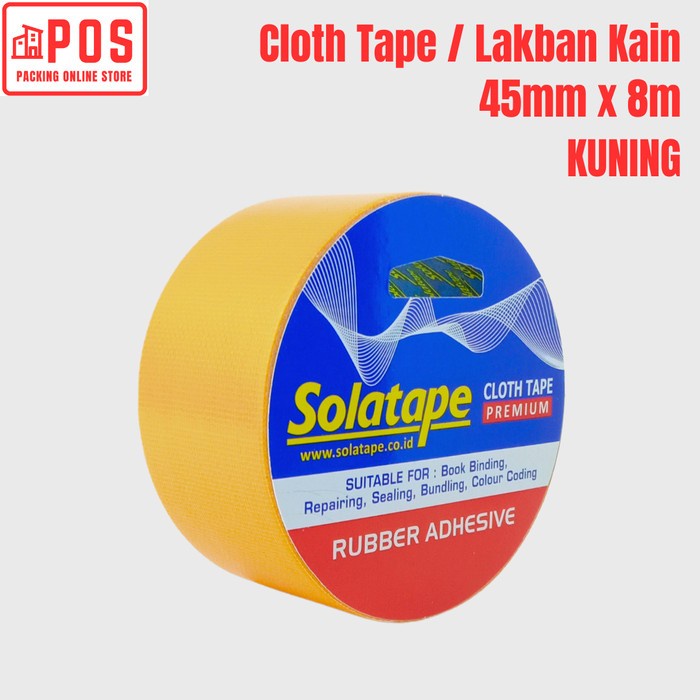 

Cloth Tape / Lakban Kain Premium Kuning 45mmx8m | Solatape