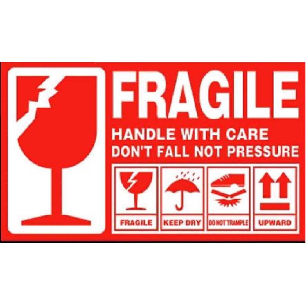 

SCINSTAN 12 Pcs Stiker Fragile Uk 9 x 5 cm