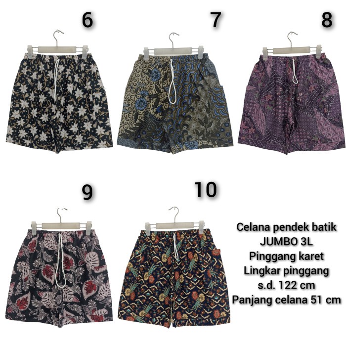 best -celana pendek batik pria JUMBO 3L - empat