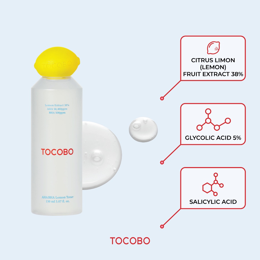 TOCOBO AHA BHA Lemon Toner (Exfoliating Toner) [Campaign] - 6400 poin GM