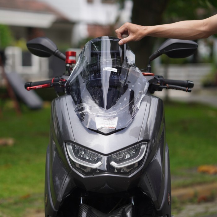 Visor Windshield Model TDR V6 nmax new nmax 2020 Windshield Nmax Old - Hitam Smoke, Nmax OLD