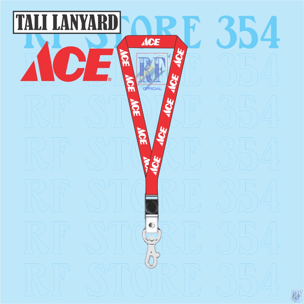 

TALI LANYARD ACE LOGO - TALI ID CARD GANTUNGAN KUNCI GANTUNGAN FLASHDISK GANTUNGAN NAMETAG TALI LANYARD BEST SELLER COD