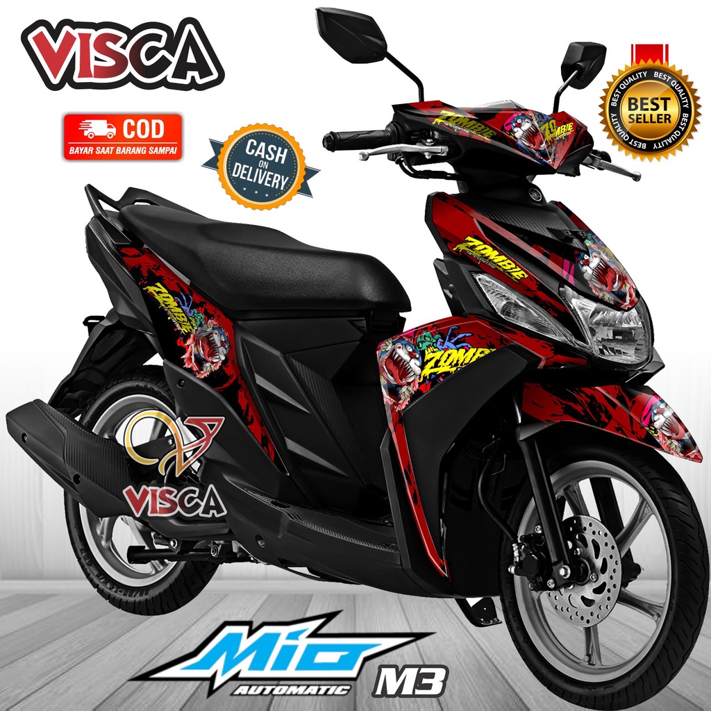 Decal Mio M3 125 Full Body Stiker Mio M3 125 Full Body Striping Mio M3 Variasi Decal Hologram Mio M3