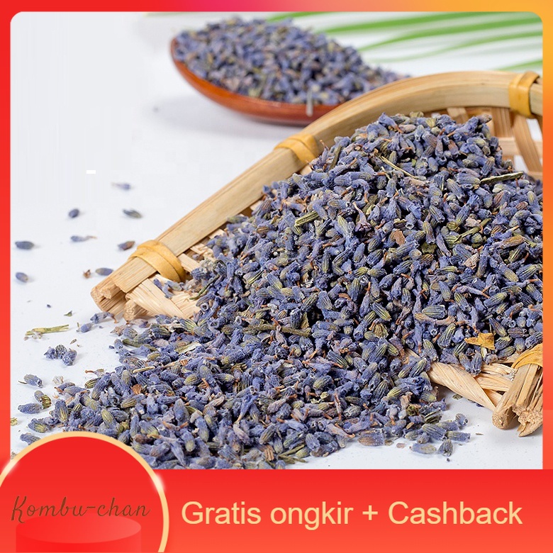 

Dried Lavender Tea Loose Leaf / Teh Bunga Lavender Kering Premium Organik siap seduh untuk insomnia relaksasi | Kombu-chan Tisane