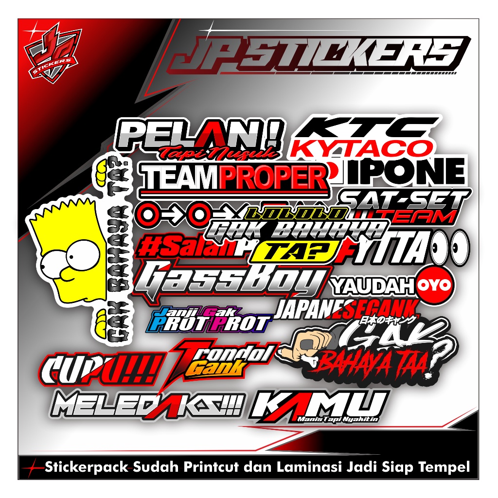 

STICKER SET GAK BAHAYA TA (LAMINASI) SIAP TEMPEL