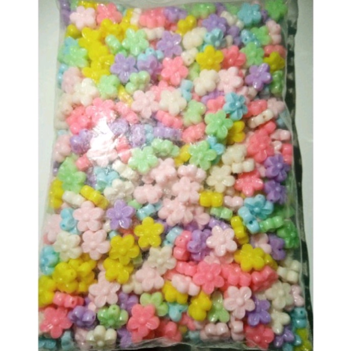 1pon Manik Manik Pastel Aneka Manik Warna Pastel - bintang, 1/2pon 225gram