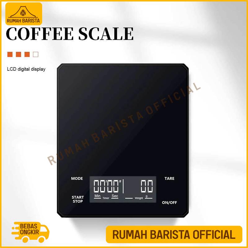 Timbangan Kopi Baterai Casan VA Mini Digital 3kg Akurasi 0.1g Dengan Timer - Type C Rechargeable Sca