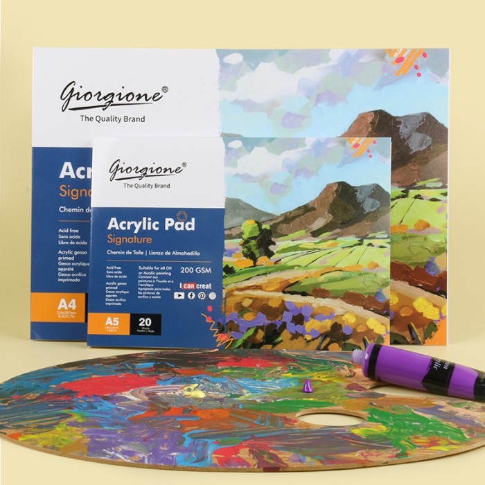 

Giorgione Canvas Sketchbook Acrylic Oil Pad / Buku Gambar Kanvas Lukis - A5, Acrylic