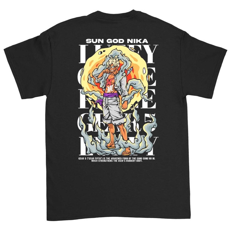 Kaos Luffy Gear 5 - Nika | T Shirt Anime One Piece | Kaos One Piece | Baju Luffy