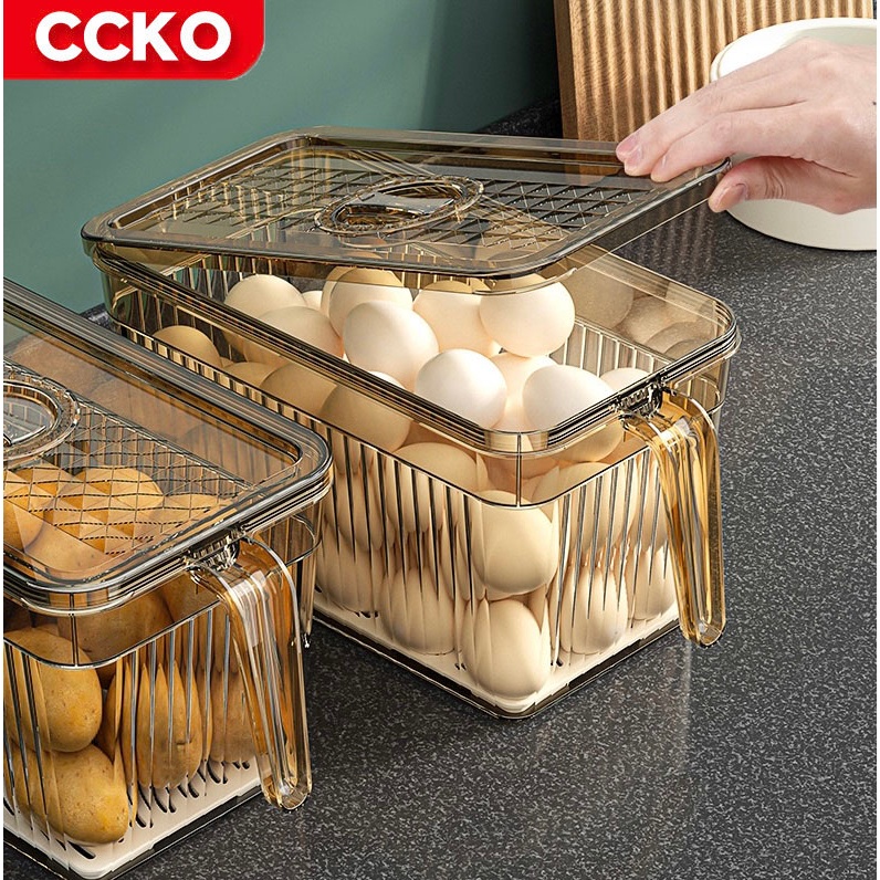 bestpromo zenkotak penyimpanan kulkas container transparan acrylic storage box serbaguna