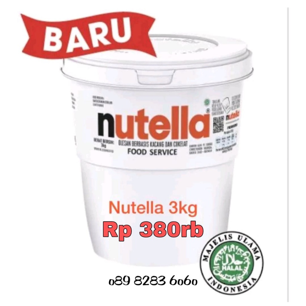 

Selai Nutella 3kg / selai cokelat kacang hazelnut nutella 3 kg