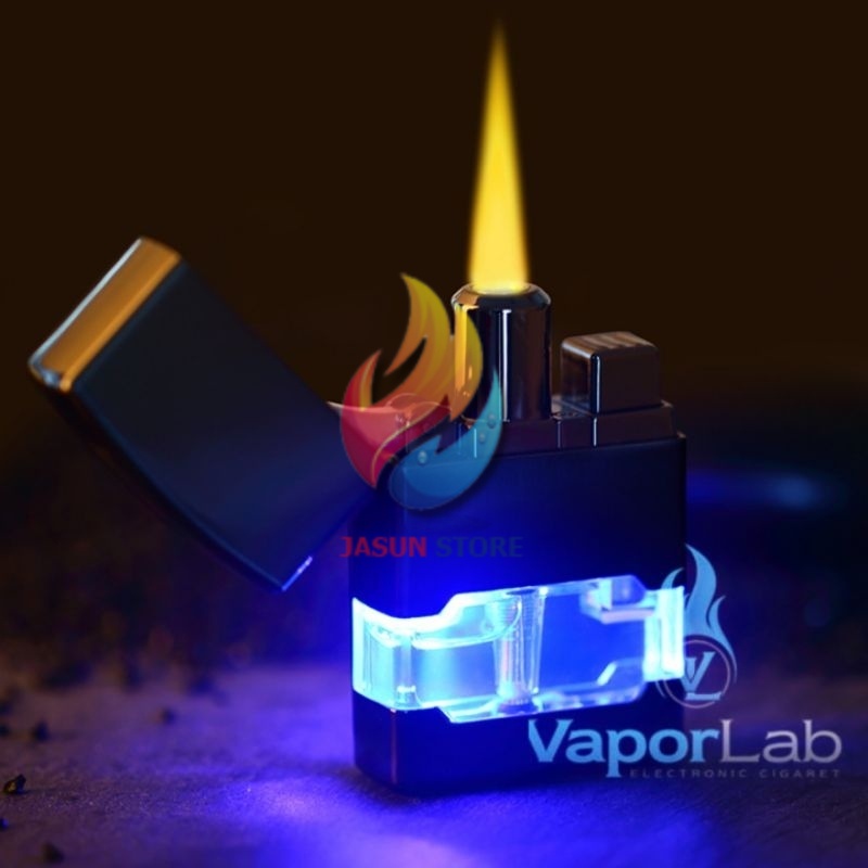 TERBARU korek api denting bara lampu torch led lighter transparan gift box KOREK API UNIK VIRAL