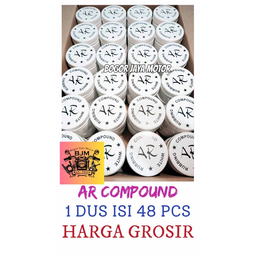 GROSIR 1 DUS ISI 48 PCS AR COMPOUND Penghilang Baret Poles Gosok Kompon Compon Putih AR RUBBING COMP