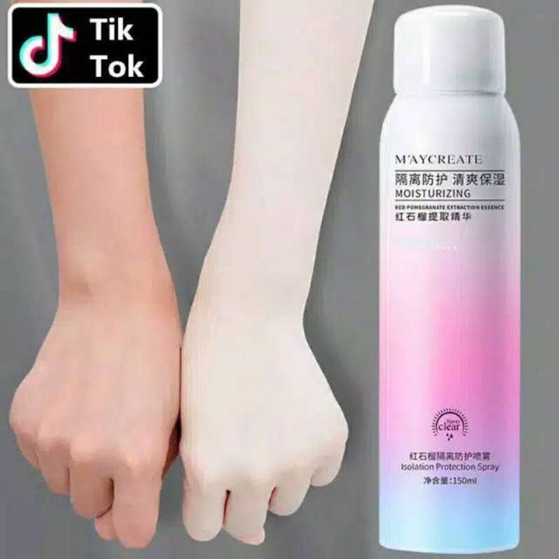 Faradisa Beaute Maycreate Whitening Spray Pemutih Kulit Badan Tangan Original Lotion Handbody Kulit