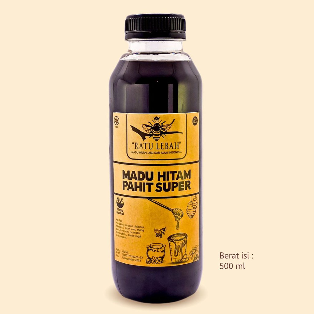 

Madu Hitam Pahit 500 ml Asli Herbal Sambiloto Super Ratu Lebah