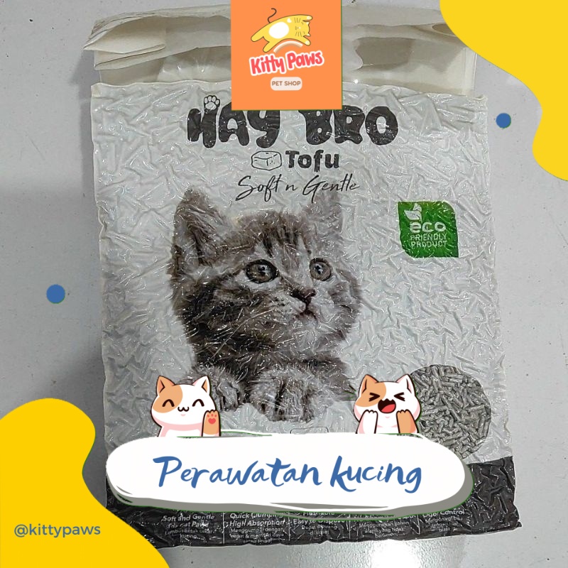 Perawatan kucing Tofu Hay Bro 7L (aroma random)