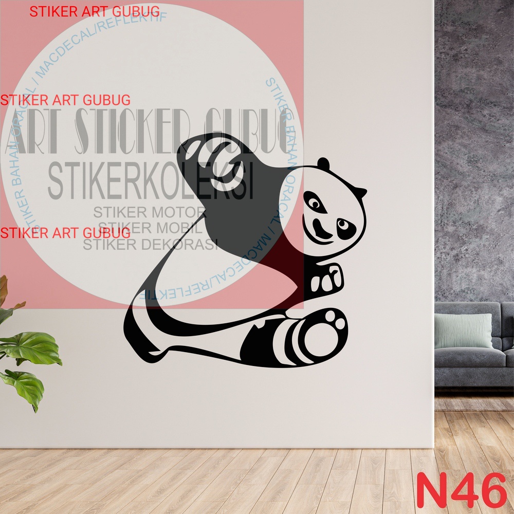 Stiker dinding KUNGFU PANDA sticker cutting wall stiker stiker tembok stiker kaca stiker kamar