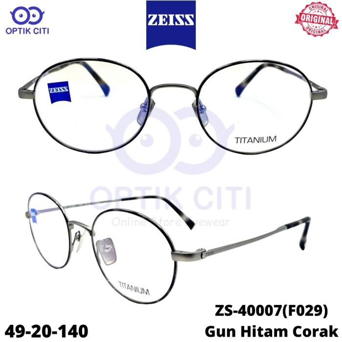Frame Kacamata Pria Wanita Zeiss ZS 40007 Titanium Original