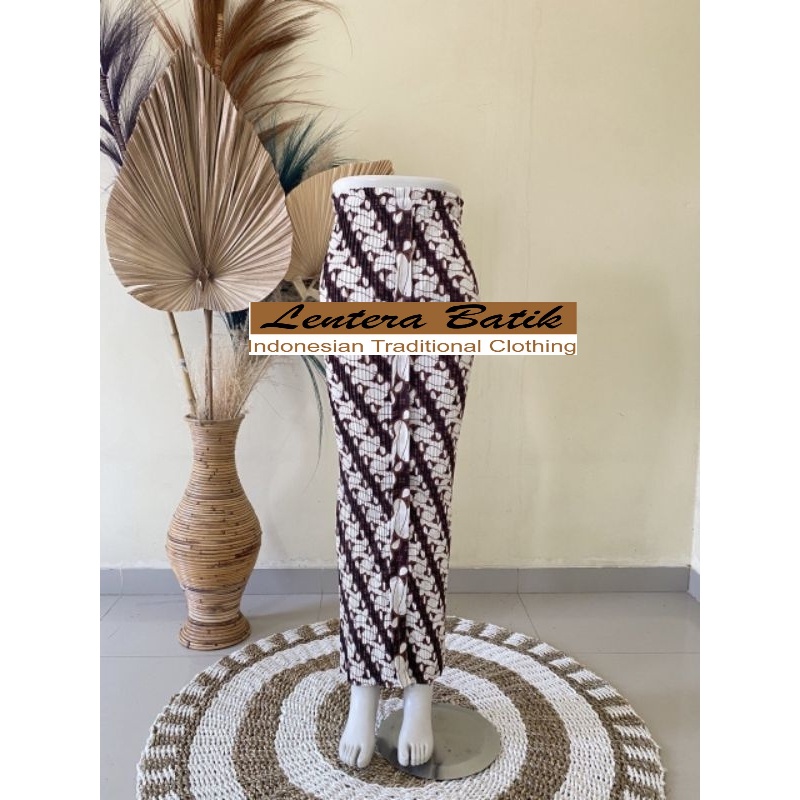 Bawahan Rok Plisket Wiru Batik Modern Rok Span Batik Wisuda Kebaya Kondangan Lamaran Premium Jumbo